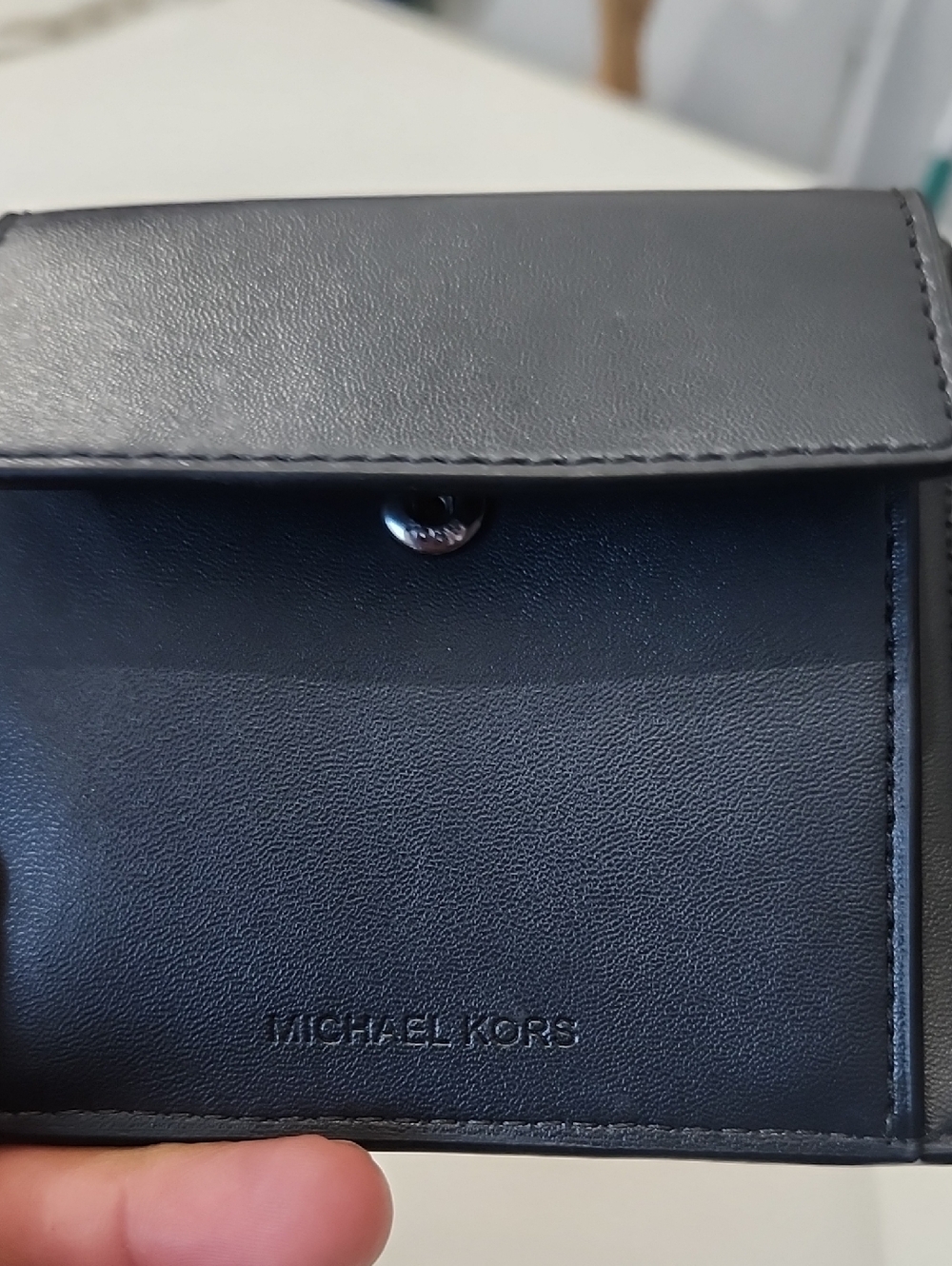MICHAEL KORS BIFOLD W COIN PKT LEATHER/NAVY - Picture 5 of 9